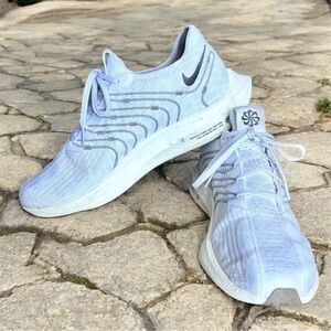 Nike White and Gray Running Shoes